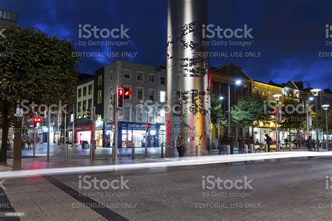 Oconnell Street Stock Photo Download Image Now Dublin Spire Night