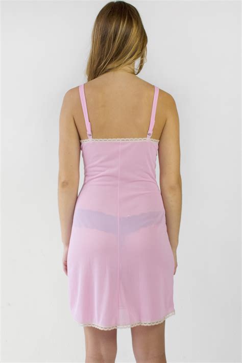 Vintage Lace Slip Dress Negligee Lingerie Chemise Pink Purple Etsy Uk