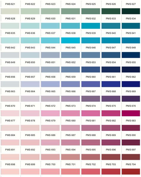 Pantone Color Chart With Names Mel Chapman