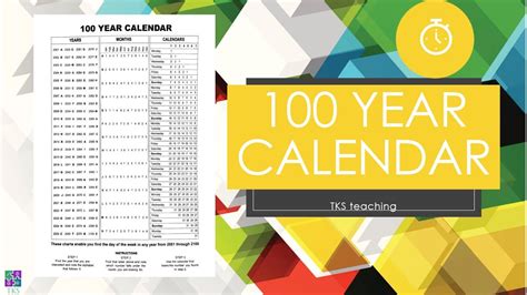 100 Years Calendar 2000 2100 And Its Features Tks Teaching Youtube