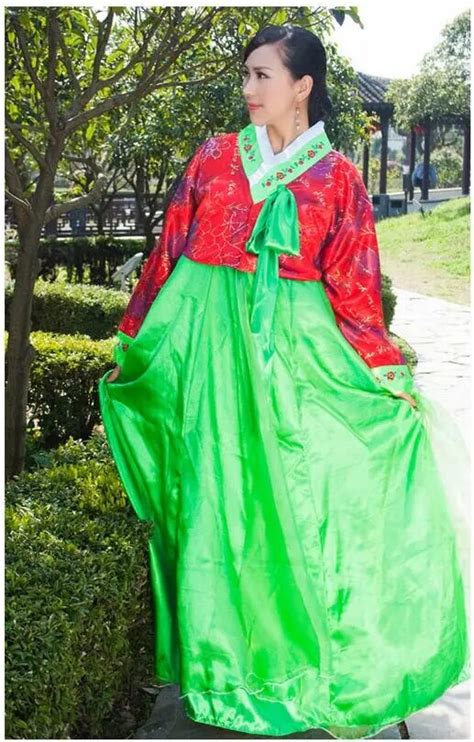 Plus Size Embroider Women Hanbok Ladys Hanfu Costume Korean Anciant