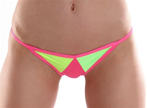 Sexy Neon Poly Bikini String Tanga 3 Farbig Gogo Mini Slip 36 38 40 S M L Sexy Ebay