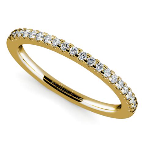 1 carat (ctw) 14k white gold round diamond ladies eternity wedding anniversary stackable ring band value collection. Scallop Diamond Wedding Ring in Yellow Gold (1/4 ctw)