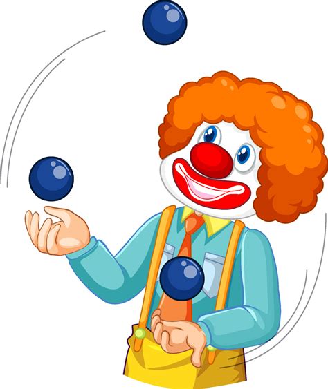A Clown Juggling Balls On White Background 4263441 Vector Art At Vecteezy