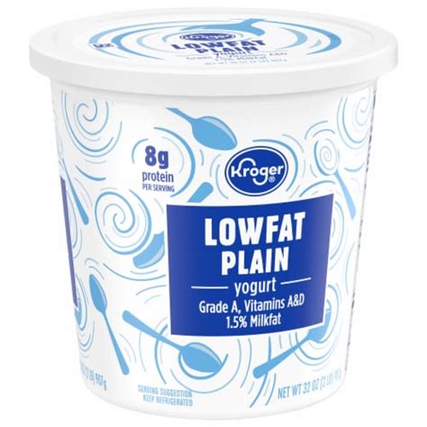 Kroger Plain Lowfat Yogurt Tub 32 Oz Kroger