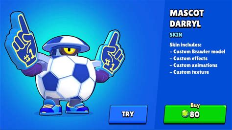 Keep your post titles descriptive and provide context. Brawl Stars MASCOT DARRYL SKIN Purchased - YouTube