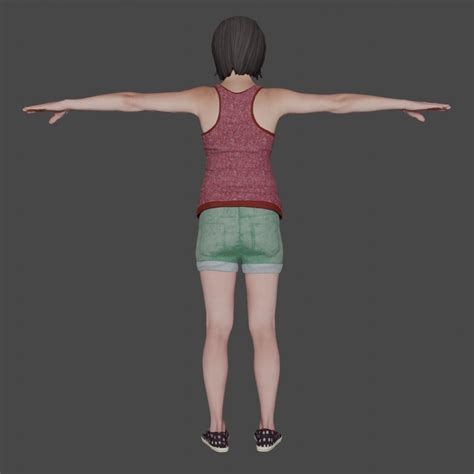 3d Model Woman Zinaida Low Poly Ready For Games 3d Model Vr Ar Low Poly Cgtrader