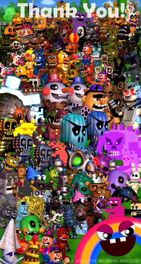 Get All Characters In Fnaf World Update 2 Austinmasa