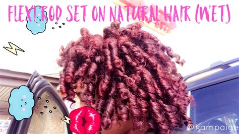 How To Flexi Rod Set On Natural Hair While Wet Youtube