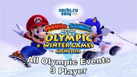 Mario And Sonic At The Sochi 2014 Olympic Winter Games 3 Player