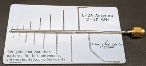 Log Periodic Dipole Array Business Card Antenna