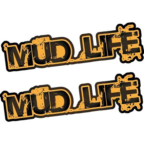 2x Mud Life 4x4 Stickers Decals Decalshouse