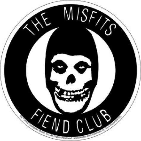 Misfits Fiend Club Vinyl Sticker Officially Licensed Band Etsy