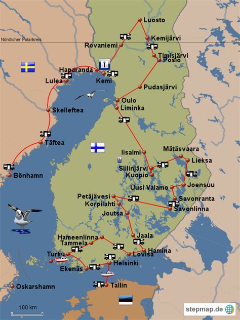 Stepmap Finnland Landkarte Für Finnland