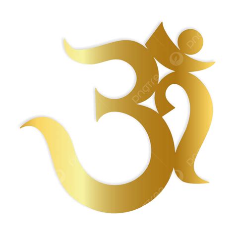Gold Gradient Om Omm Ohm Hindu Symbol Spirutual Om Hindu Symbol Png