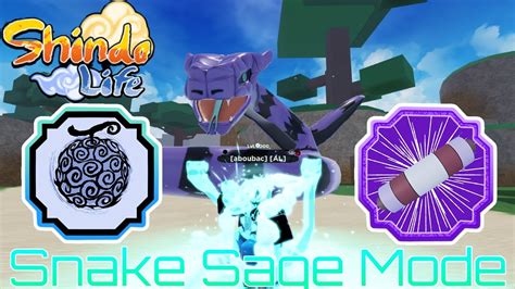 Shindo Life The Master Of Snake Sage Ultimate Combo Snake Sage