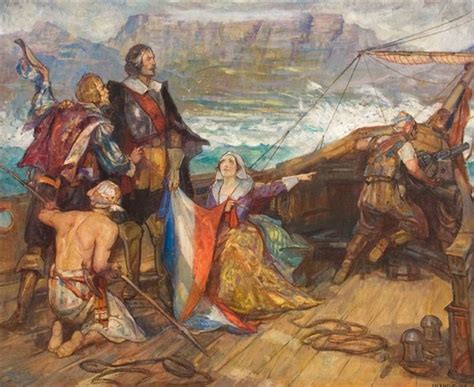 The Arrival Of Jan Van Riebeeck At The Cape 1652 By John Henry
