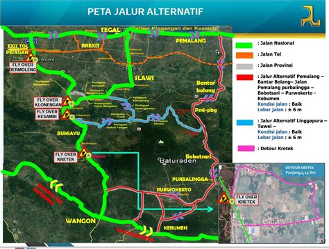 Peta Jalur Mudik Jawa Tengah Lebaran 2017 Infotegal