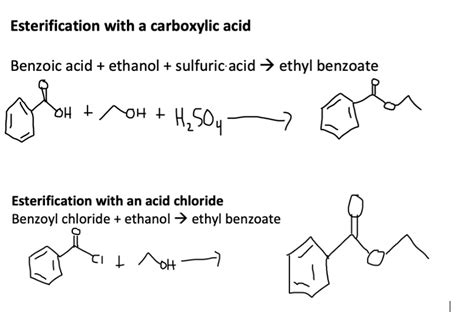 Solved Esterification With A Carboxylic Acid Benzoic Acid Ethanol