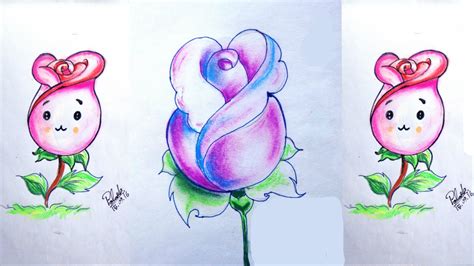 Drawing & painting courses on my website: How to Draw a Rose for Kids | how to draw a rose step by ...