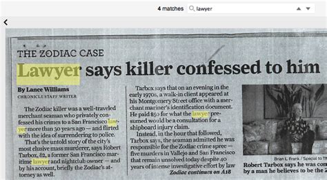 Or are they merely tiny rock flaws? Newspaper article collection - Zodiac Killer Ciphers