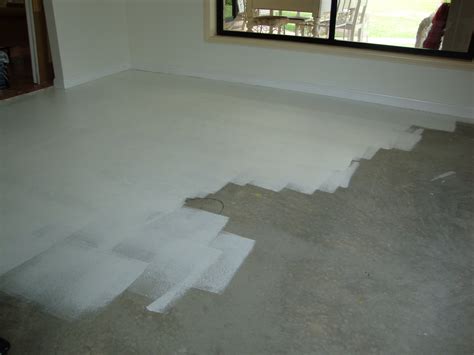 Repainting a garage floor is a fairly straightforward process and a job that most homeowners will have to tackle at one time or another. Painted Concrete Floors - Paint Me White