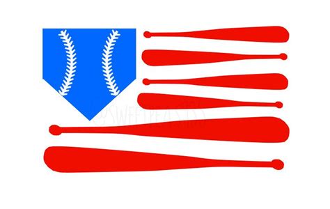 Baseball Flag Decal American Pride 4th of July Decal | Etsy | Baseball