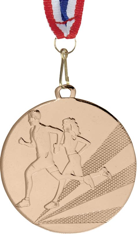 Running Medal Bronze With Medal Ribbon 50mm 2