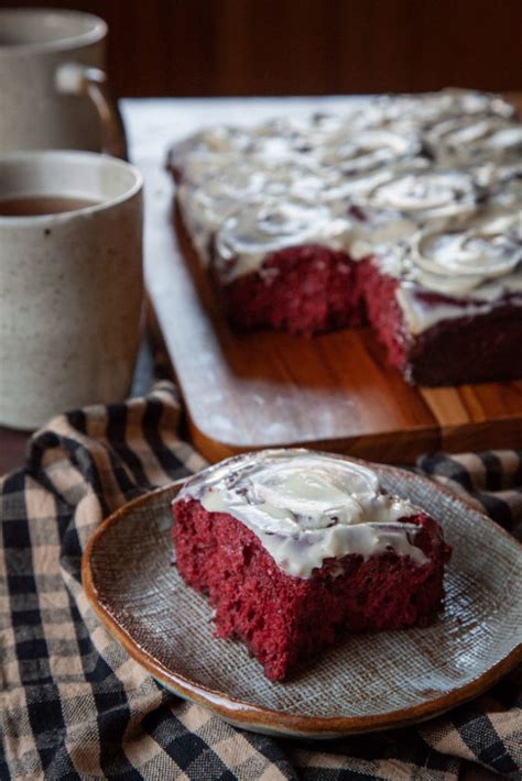 Red Velvet Cinnamon Rolls All American Holiday