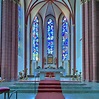 St. Stephan Kirche Mainz Die blauen Fenster von Marc Chagall
