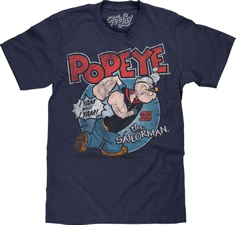 Shirts Hemden Officially Licensed Popeye Distressed Sailor Men S T Shirt S XXL Dear Co Th
