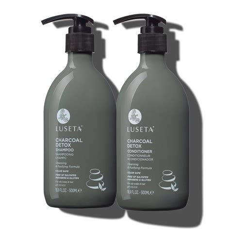 Luseta Charcoal Detox Cleansing And Purifying Shampoo And Conditioner Set