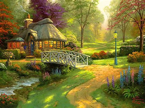 39 Computer English Country Cottage Wallpaper