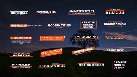 All fonts are part of adobe fonts library. 20 Creative Titles - Motion Graphics Templates | Motion Array