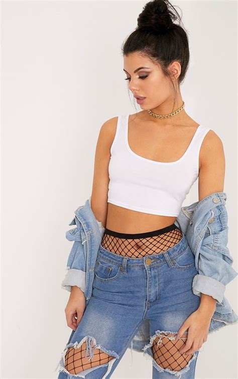 Basic White Scoop Back Crop Top Crop Tops Clothes Fashion Hacks Clothes