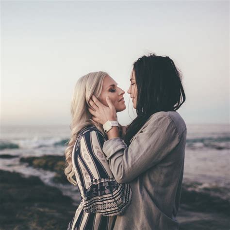 Petra And Sharis Beach Proposal Au Lesbian Couples