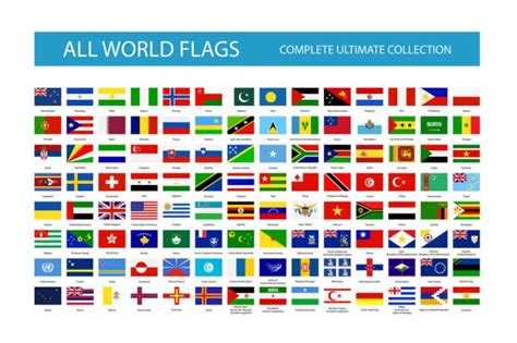 Vector World Country Flags Set — Stock Vector © Fourleaflovers 52676637