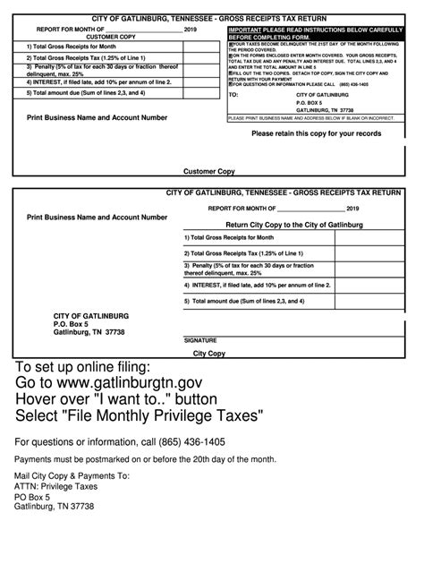 Gross Receipt Taxes Gatlinburg Tn Fill Out And Sign Online Dochub