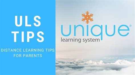 Unique Learning System Distance Learning Tips For Parents Youtube