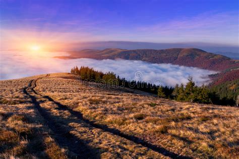 Summer Landscape In The Mountains Stock Photo Image Of Mist Beauty