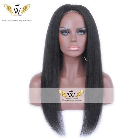A Density Kinky Straight Lace Wigs Glueless Full Lace Kinky Human