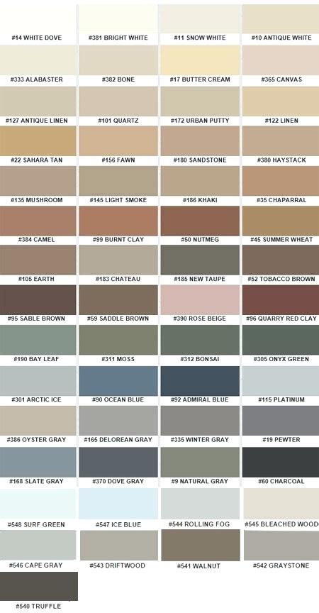 Grout Color Chart Polyblend