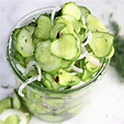 Cucumber Onion Salad {Sweet Vinegar Dressing} - Miss in the Kitchen