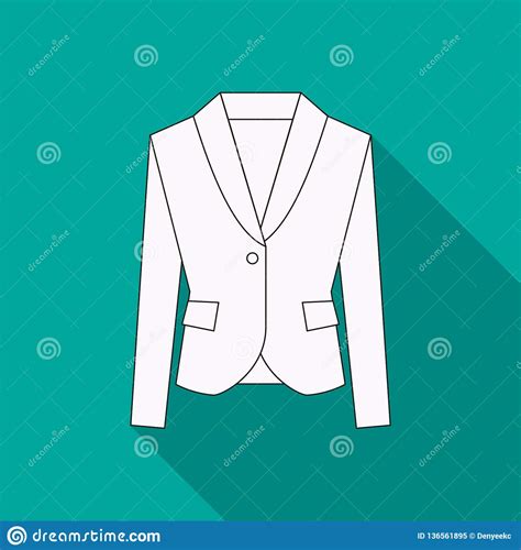 Blazer Suit Jacket Vector Cartoon Illustration