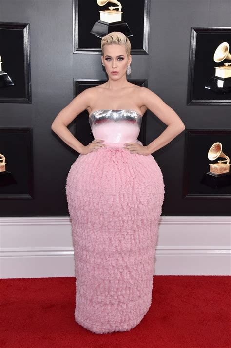 Katy Perry Is Pretty In Voluminous Pink Dress At 2019 Grammys