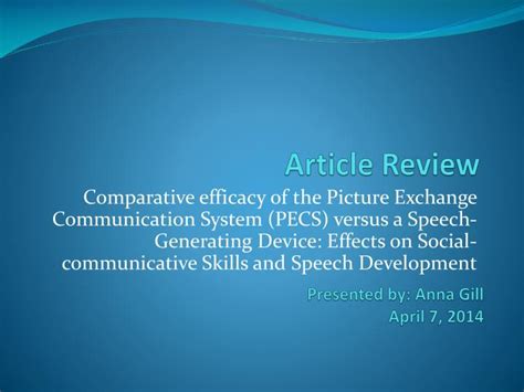Ppt Article Review Powerpoint Presentation Free