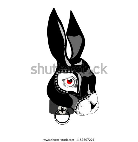 Bdsm Art Rabbit Mask On White Stock Vector Royalty Free 1187507221