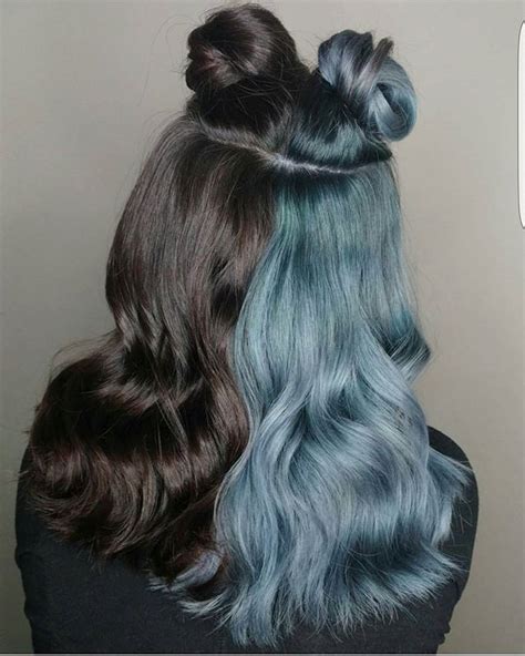 Black Or Blue By Adlydesign 😗👤🗣💙💙💙 Split Dyed Hair