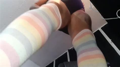 Latina Milf Giantess Towers Over You Stomping Un Striped Smelly Socks