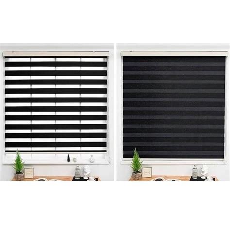 Generico Cortina Roller Duo Zebra Dn Negra 150 X 200 Cm